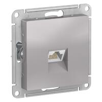 Розетка компьютерная 1-м AtlasDesign RJ45 кат.5E механизм алюм. SE ATN000383 - УПС инжиниринг