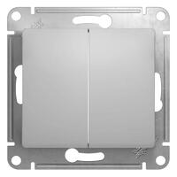 Переключатель проходной 2-кл. СП Glossa 10А IP20 (сх. 6/2) 10AX механизм алюм. SE GSL000365 - УПС инжиниринг