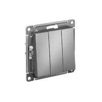 Выключатель 3-кл. СП AtlasDesign 10А IP20 (сх. 1+1+1) 10AX механизм сталь SE ATN000931 - УПС инжиниринг
