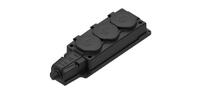 Колодка удлинителя 3-м MultiSet 16А 250В IP44 с заземл. каучук черн. SE MST4103BK - УПС инжиниринг