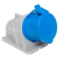Розетка стационарная наружная 123 2Р+РЕ 32А 220В IP44 PROxima EKF ps-123-32-220-PRO - УПС инжиниринг