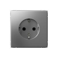 Розетка ArtGallery 16А с заземл. защ. шторки механизм сталь SE GAL000945 - УПС инжиниринг