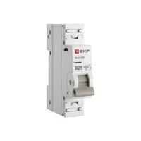 Выключатель автоматический модульный 1п B 25А 4.5кА ВА 47-63N PROxima EKF M634125B - УПС инжиниринг