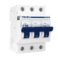 Выключатель автоматический модульный 3п C 20А 6кА PRIZMA TOKOV Electric TKE-PZ60-MCBI-3-20-C - УПС инжиниринг
