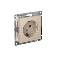 Розетка AtlasDesign 16А с заземл. защ. шторки механизм песочн. SE ATN001245 - УПС инжиниринг