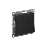 Выключатель 3-кл. СП AtlasDesign 10А IP20 (сх. 1+1+1) 10AX механизм карбон SE ATN001031 - УПС инжиниринг