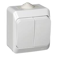 Выключатель 2-кл. ОП Этюд 10А IP44 10AX бел. SE BA10-042B - УПС инжиниринг