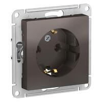 Розетка 1-м СП AtlasDesign 16А IP20 с заземл. механизм мокко SE ATN000643 - УПС инжиниринг