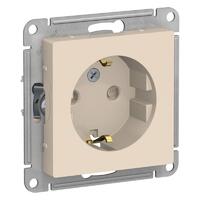 Розетка 1-м СП AtlasDesign 16А IP20 с заземл. защ. шторки механизм беж. SE ATN000245 - УПС инжиниринг