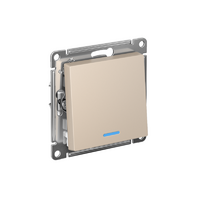 Выключатель 1-кл. AtlasDesign с подсветкой (сх.1а) 10AX мех. песочн. SE ATN001213 - УПС инжиниринг