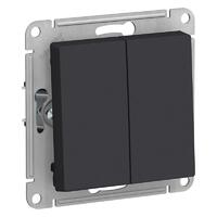 Выключатель 2-кл. СП AtlasDesign 10А IP20 (сх. 5) 10AX механизм карбон SE ATN001051 - УПС инжиниринг