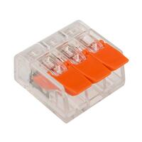 Клемма компактная многоразовая 221-413 3-проводная 0.14-4.0кв.мм (уп.50шт) Rexant 07-5203 - УПС инжиниринг