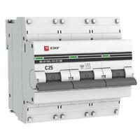 Выключатель автоматический модульный 3п C 25А 10кА ВА 47-100 PROxima EKF mcb47100-3-25C-pro - УПС инжиниринг