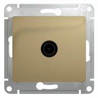 Розетка телевизионная проходная TV 1-м СП Glossa 4дБ механизм титан SE GSL000492 - УПС инжиниринг