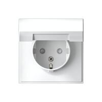 Розетка ArtGallery 16А IP20 с заземл. защ. шторки с крышкой механизм бел. SE GAL000146 - УПС инжиниринг
