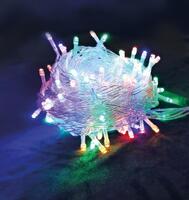 Гирлянда светодиодная 100LED бел. прозр. провод 6.5м расстояние между лампами 6см 8 режимов мигания Космос KOC_GIR100LED_RGB_7m - УПС инжиниринг