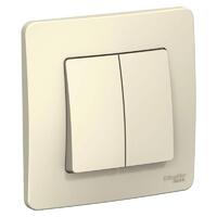 Выключатель 2-кл. СП Blanca 10А IP20 (сх. 5) 250В молочн. SE BLNVS010502 - УПС инжиниринг