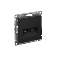 Розетка компьютерная 2-м AtlasDesign RJ45 кат.5E механизм карбон SE ATN001085 - УПС инжиниринг