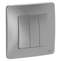 Выключатель 3-кл. СП Blanca 10А IP20 (сх. 1+1+1) 250В алюм. SE BLNVS100503 - УПС инжиниринг