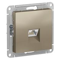 Розетка компьютерная AtlasDesign RJ45 кат.5E механизм шампань SE ATN000583 - УПС инжиниринг