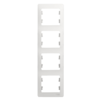 Рамка 4-м Glossa вертикал. бел. SE GSL000108 - УПС инжиниринг