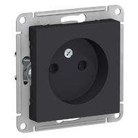 Розетка 1-м СП AtlasDesign 16А IP20 без заземл. защ. шторки механизм карбон SE ATN001049 - УПС инжиниринг