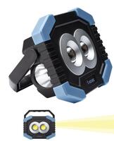 Фонарь-светильник рабочий COB LED 4Вт LED 1Вт 2 линзы 3хAA ABS-пластик КОСМОС KOS702B - УПС инжиниринг