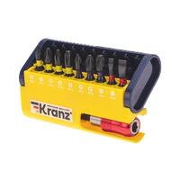 Набор бит с магнитным держателем пластиковый кейс 10 шт Kranz KR-92-0466 - УПС инжиниринг