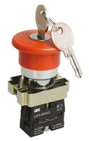 Кнопка управления "Грибок" LAY5-BS142 d22мм 1НЗ 240В с ключом красн. KARAT IEK BBG50-LAY5-K04 - УПС инжиниринг