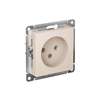 Розетка 1-м СП AtlasDesign 16А IP20 без заземл. без защ. шторок механизм беж. SE ATN000241 - УПС инжиниринг