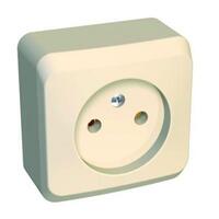 Розетка 1-м ОП Этюд 16А IP20 250В без заземл. без защ. шторок крем. SE PA16-001K - УПС инжиниринг