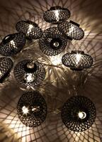 Гирлянда светодиодная "Фонарики" черн. 5х3см 10LED тепл. бел. 1.8+0.3м КОСМОС KOC_GIR-B119 - УПС инжиниринг