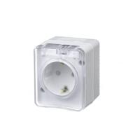Розетка 1-м ОП AtlasDesign Profi54 16А IP54 250В с заземл. защ. шторки бел. SE ATN540145 - УПС инжиниринг