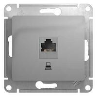 Розетка компьютерная 1-м СП Glossa RJ45 кат.5E механизм алюм. SE GSL000381K - УПС инжиниринг