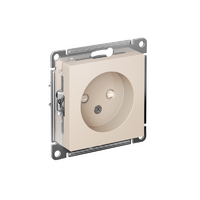 Розетка 1-м СП AtlasDesign 16А IP20 без заземл. защ. шторки механизм беж. SE ATN000249 - УПС инжиниринг