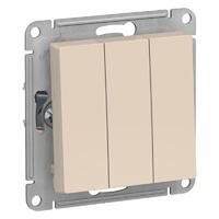 Выключатель 3-кл. СП AtlasDesign 10А IP20 (сх. 1+1+1) 10AX механизм беж. SE ATN000231 - УПС инжиниринг
