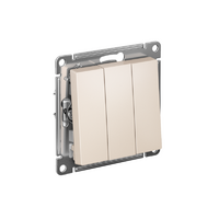 Выключатель 3-кл. СП AtlasDesign 10А IP20 (сх. 1+1+1) 10AX механизм беж. SE ATN000231 - УПС инжиниринг
