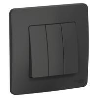 Выключатель 3-кл. СП Blanca 10А IP20 (сх. 1+1+1) 250В антрацит SE BLNVS100506 - УПС инжиниринг