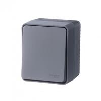 Переключатель проходной 1-кл. ОП AtlasDesign Profi54 IP54 10AX антрацит SE ATN544061 - УПС инжиниринг