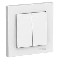 Выключатель 2-кл. СП AtlasDesign 10А IP20 (сх. 5) 10AX в сборе бел. SE ATN000152 - УПС инжиниринг