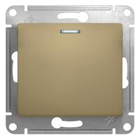 Выключатель 1-кл. СП Glossa 10А IP20 (сх. 1а) 10AX с подсветкой механизм титан SE GSL000413 - УПС инжиниринг