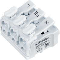 Клемма монтажная 61 072 NTC-CMK-923PL-3 (уп.5шт) Navigator 61072 - УПС инжиниринг