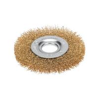 Щетка дисковая для УШМ витая латунированная проволока 100мм отв. 22.23мм Kranz KR-91-1241 - УПС инжиниринг