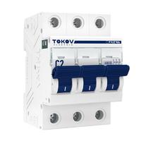 Выключатель автоматический модульный 3п C 2А 6кА PRIZMA TOKOV Electric TKE-PZ60-MCBI-3-2-C - УПС инжиниринг