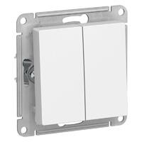 Выключатель 2-кл. СП AtlasDesign 10А IP20 (сх. 5) 10AX механизм бел. SE ATN000151 - УПС инжиниринг