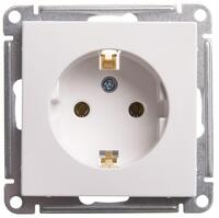Розетка 1-м СП W59 16А IP20 с заземл. без защ. шторок механизм бел. SE RS16-154-1-86 - УПС инжиниринг