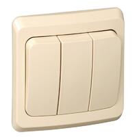 Выключатель 3-кл. СП Этюд 10А IP20 крем. SE BC10-003K - УПС инжиниринг