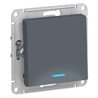 Выключатель 1-кл. СП AtlasDesign 10А IP20 (сх. 1а) 10AX с подсветкой механизм грифель SE ATN000713 - УПС инжиниринг