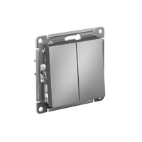 Переключатель проходной 2-кл. СП AtlasDesign 10А IP20 (сх. 6/2) 10AX механизм сталь SE ATN000965 - УПС инжиниринг