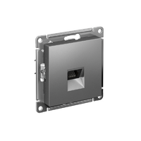 Розетка компьютерная AtlasDesign RJ45 кат.5E механизм сталь SE ATN000983 - УПС инжиниринг